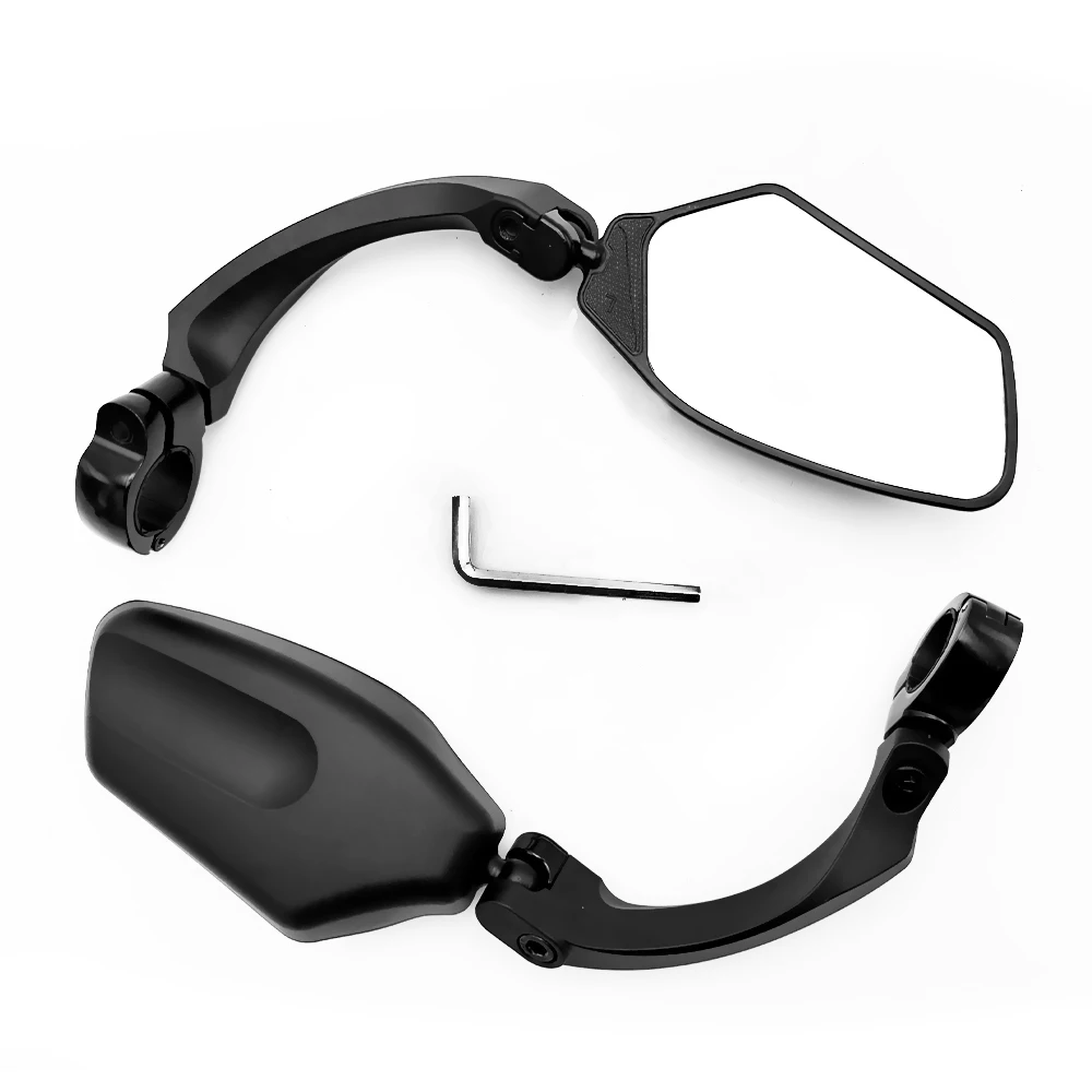 New Universal HD Shatterproof 360° Rotating Handlebar Bike Mirror Crystal Clear Rearview For Bikes Scooters Motorcycles