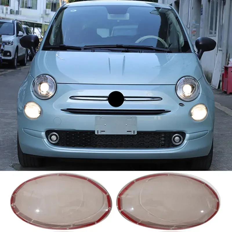 

2Pcs ABS Smoked Black For 2016-2024 Fiat 500 Car Rear Tail Light Decorative Cover Sticker Car Exterior Protection Accessories