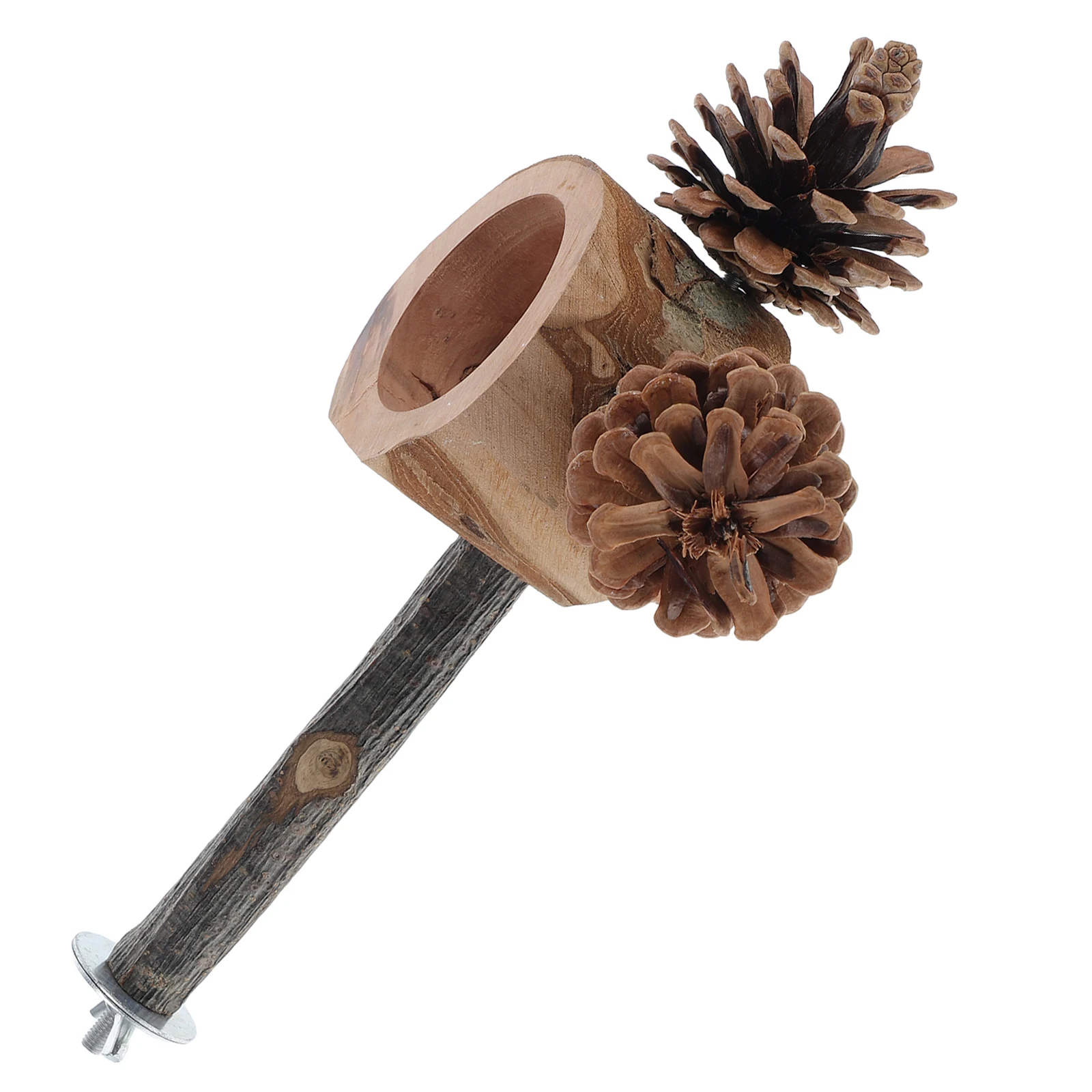 

Multifunctional Parrot Training Wood Perch With Feeding Cup For Cockatiel Durable Playground Office Perch Stand Training Bird