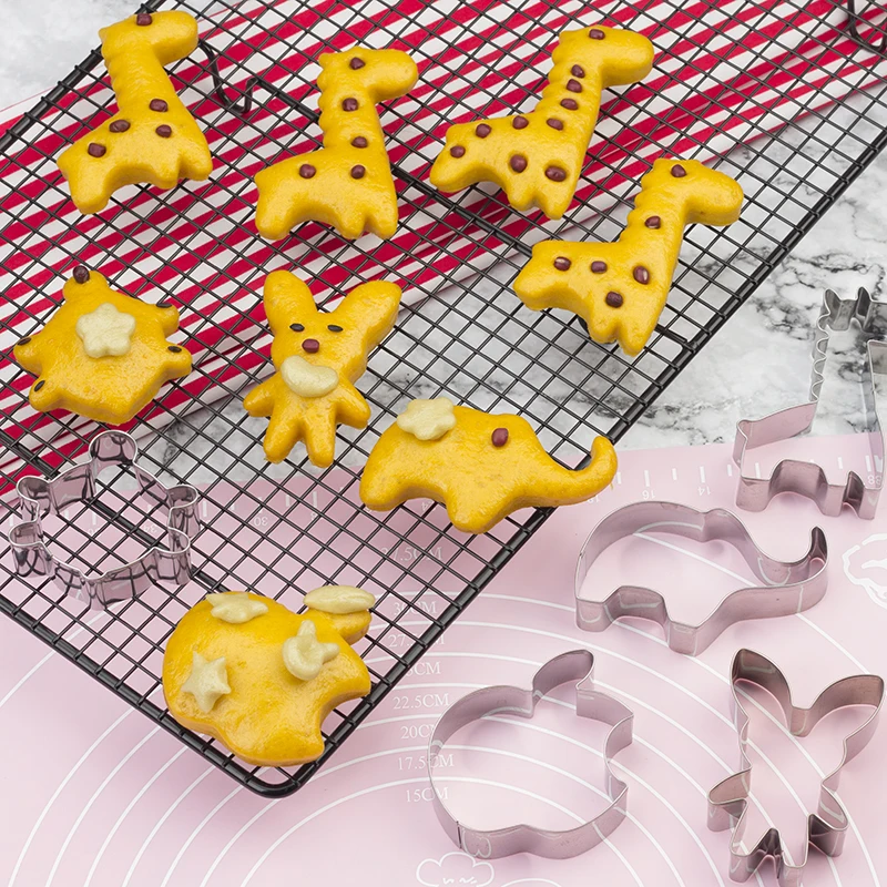 Juego de Cortadores de Galletas de Acero Inoxidable de Gran Tamaño, Moldes para Hornear de Arcilla Suave Hechos a Mano con 90 Moldes de Animales de Dibujos Animados