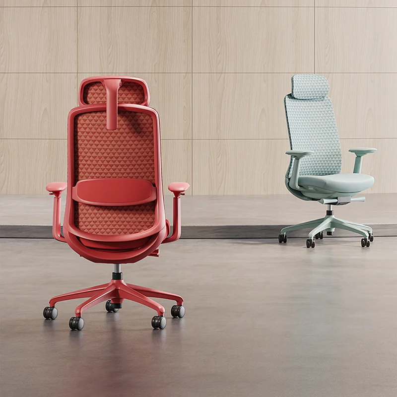 Backrest Wheels Office Chair Luxury Mobile Designer Swivel Office Chair Ergonomic Comfortable Arm Silla Oficina Trendy Furniture