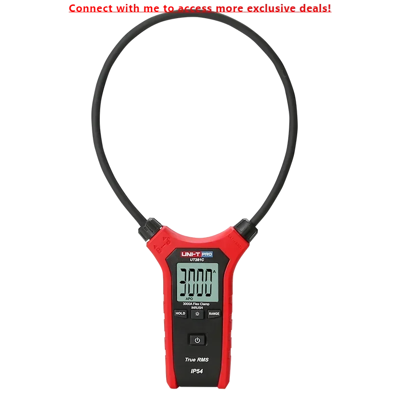 

UNI-T UT281C UT281E 3000A Гибкий зажим True RMS с подсветкой для удержания данных Автоматическое отключение питания