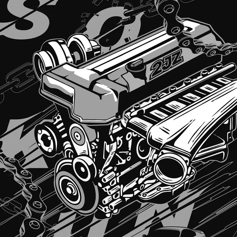 

974pcs 2JZ-GTE Engine Building Blocks PB8814 Technical SOKUN 2JZ-GTE Engine JDM Engine Model Bricks Toys for Kids Adults Gifts