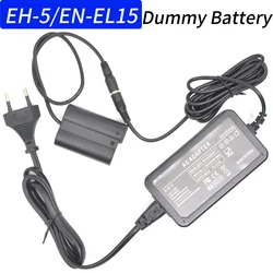 EN-EL15 Dummy Battery EP-5B DC Coupler EH-5A AC Power Adapterfor Nikon Z7 Z6 D7000 D7100 D7200 D7500 D850 D810 D800E D750 D610