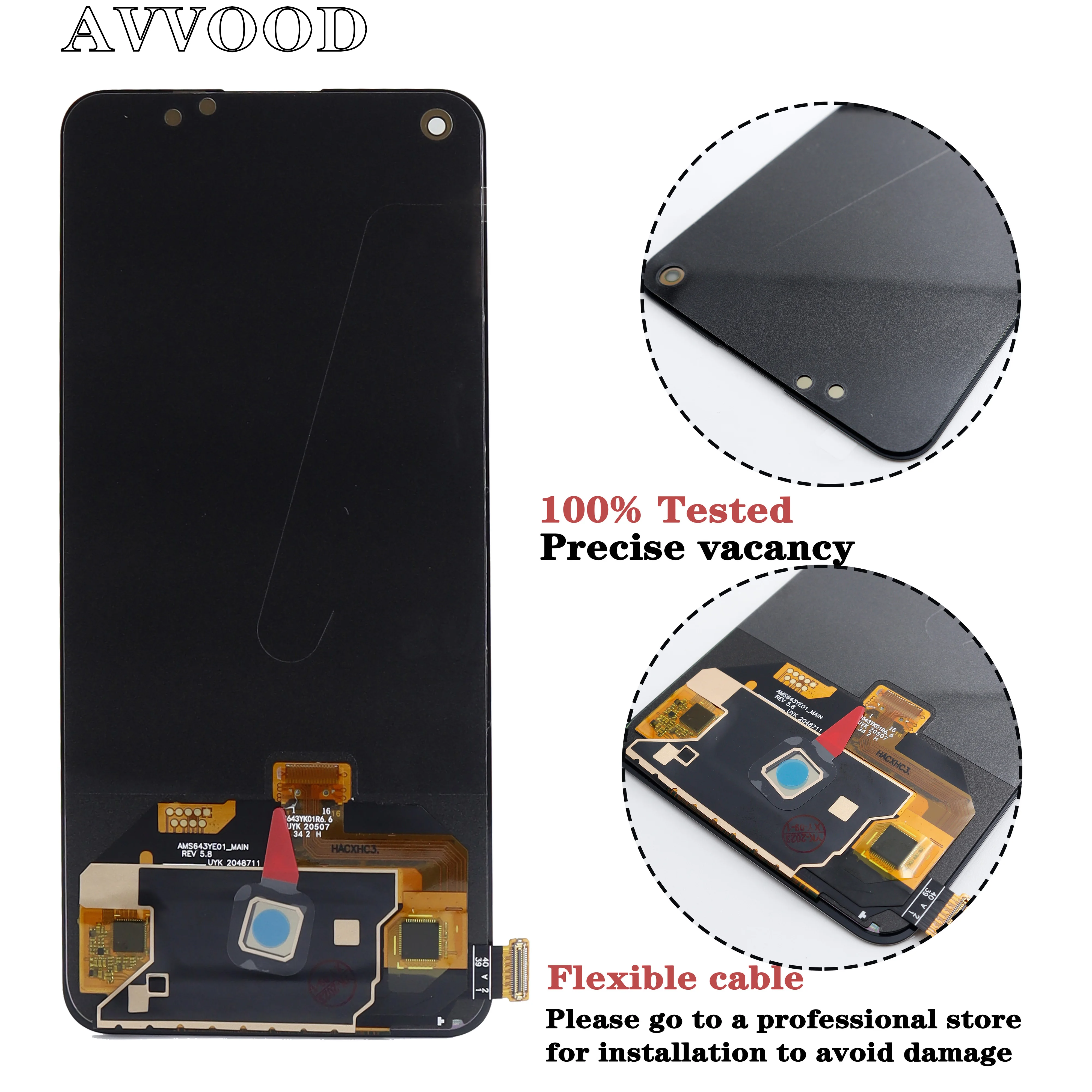 For OPPO Realme LCD Display Touch Screen Digitizer Assembly, AMOLED for Realme GT 5G, RMX2202, GT Neo RMX3031