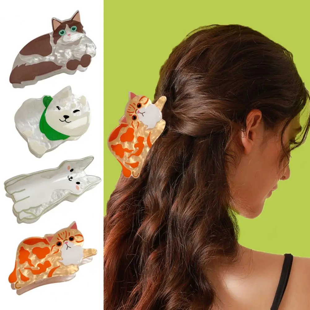 

Scalp-friendly Hair Accessories Female-friendly Hair Accessories Cute Hair Claw Clips Set Cartoon Cat Dog Design for Women