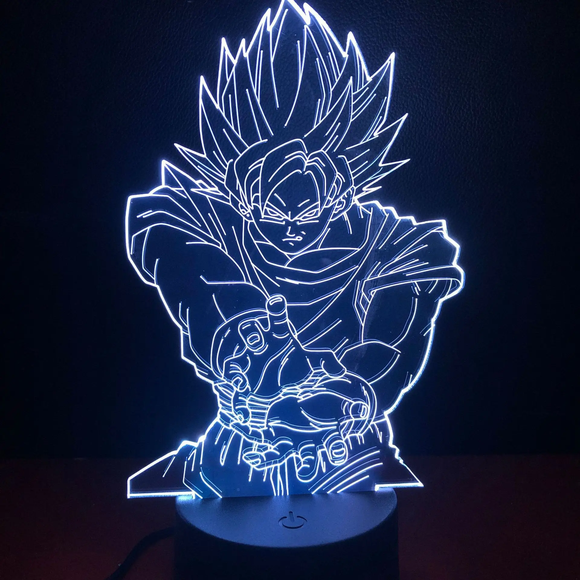 Dragon Ball Z Anime Figures Goku Vegeta Gohan Broly 3D Lamp PVC Action Figures Toys for Children Trunks Buu Super Saiyan Gifts