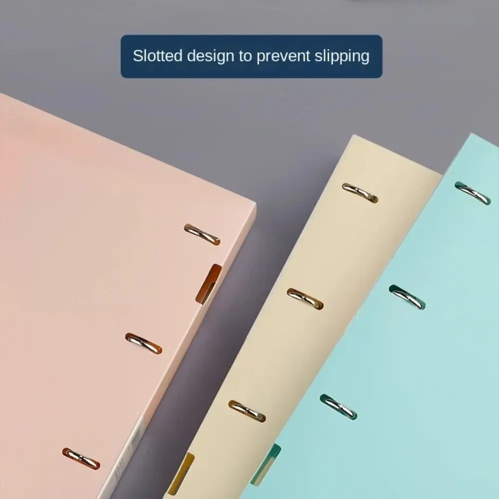 

Morandi Color Binder Folders Waterproof Document Storage A4 File Display Large-capacity 4 Hole Loose-leaf Folder
