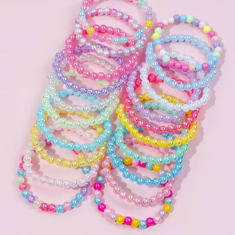 10/100 Stuks Kleurrijke Kralen Armbanden voor Kinderen Verjaardagsfeestje Gunsten Goodie Pinata Filler Baby Douche Bruiloft Gast traktatie Gift