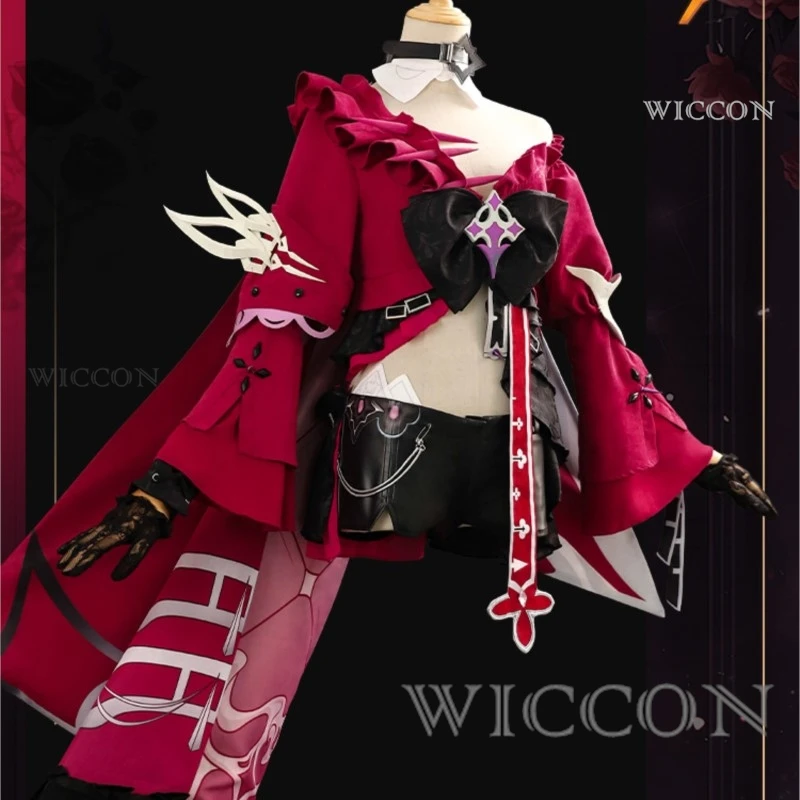 أزياء هونكاي إمباكت الثالث ثيليما التأثيرية أزياء جميلة وجميلة فستان موحد أحذية شعر مستعار للنساء بدلة لعب الأدوار لحفلات الهالوين