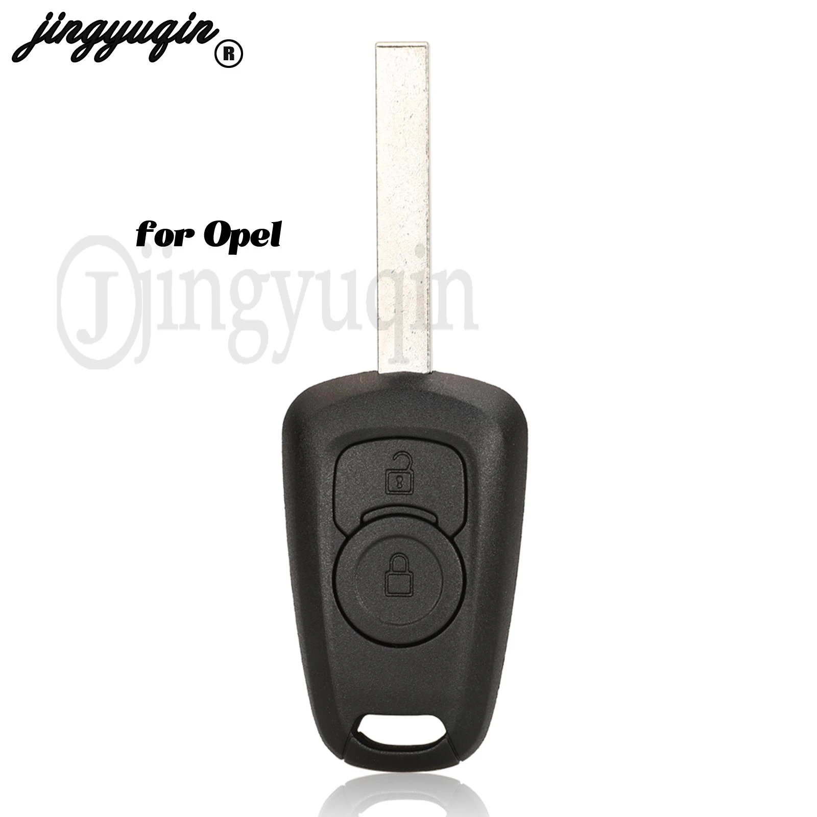 

jingyuqin 2 Buttons Fob For OPel Vauxhall Astra K 2015- Remote Car Key Shell Case Uncut Blade Replacement