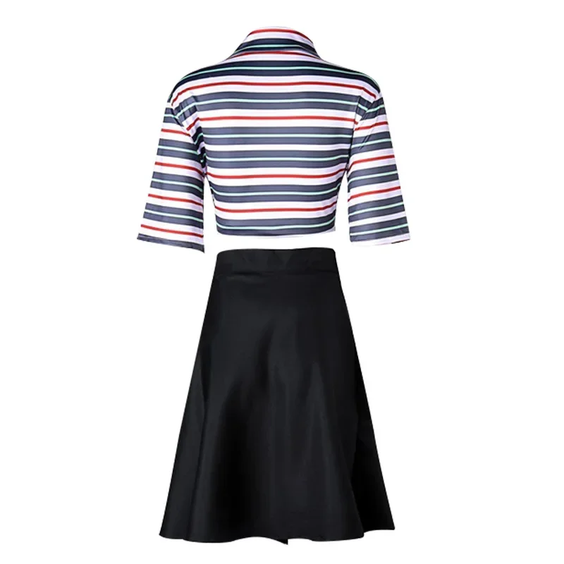 FC6Manga Killing Stalking Yoon Bum أزياء تنكرية Yoonbum أسود بني شعر مستعار قصير تي شيرت + تنورة مجموعة بدلة كرنفال الهالوين @ FC8!