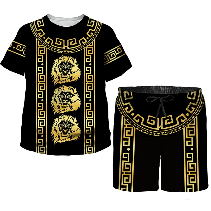 

Men's T-irt orts Set 3D Printing Casual Sportswear ort Sve Summer Collection for Teenagers