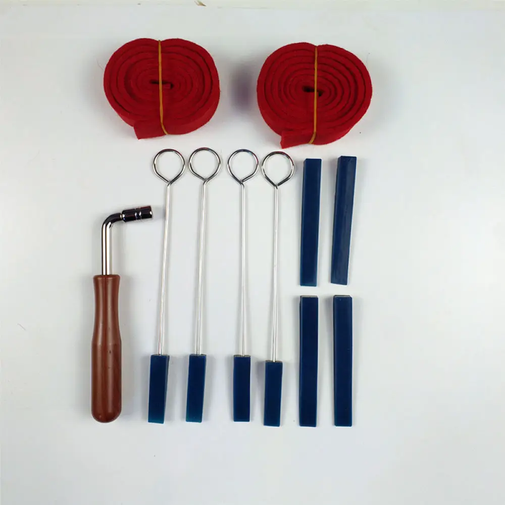 Piano Tuning Accessories Set Wrench Hammer Rubber Mute Tools For Keyboard Musical Instrument Maintenance Repair Kit