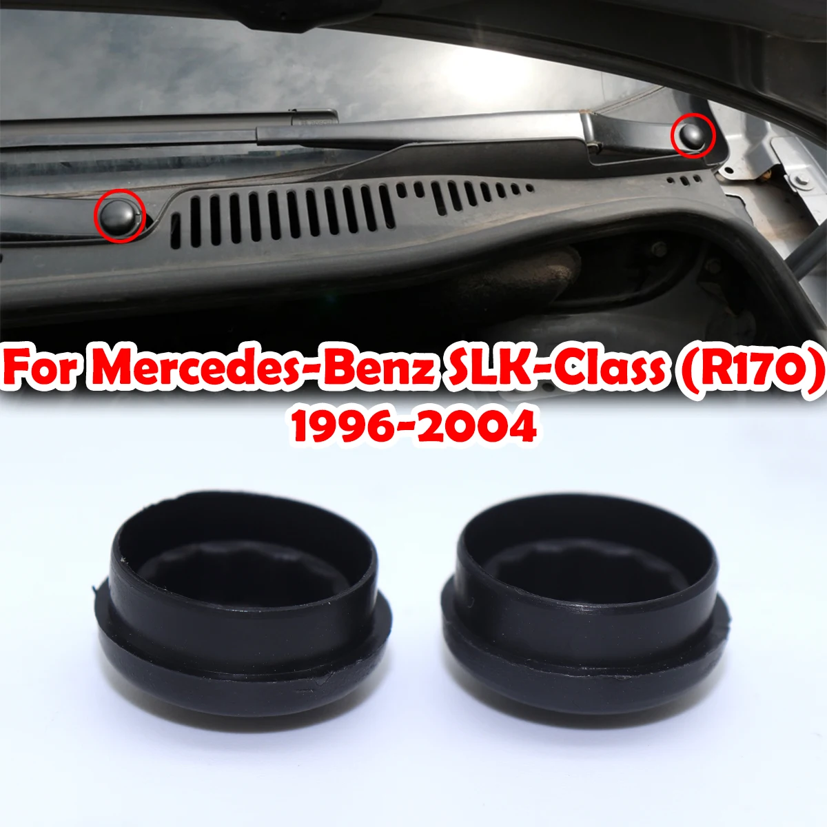 2pc Front Windscreen Wiper Arm Nut Cap Bolt Rocker Cover 133955435 accessories For Mercedes-Benz SLK-Class (R170)1996 1997- 2004