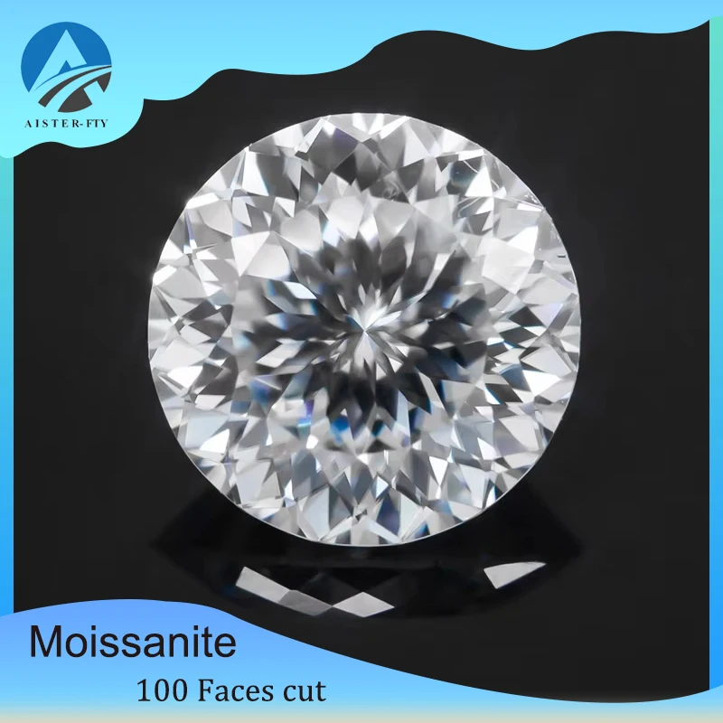 

Surper D Color 100 Faces Cut Moissanite VVS1 Loose Stone Russian Cut 4.0mm-15.0mm Moissanite Gemstone With GRA Certificate