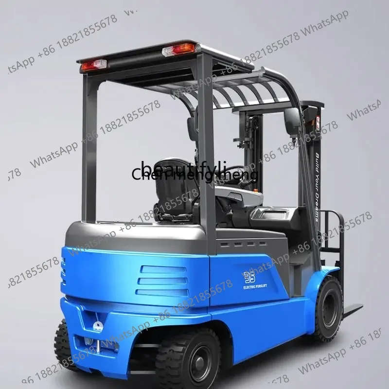 new ZqFour-Wheel Driving Electric Forklift, Small Hydraulic Lifting Stacker, Lithium Battery Handling, 1 Ton, 2 Tons, 3 Tons ss
