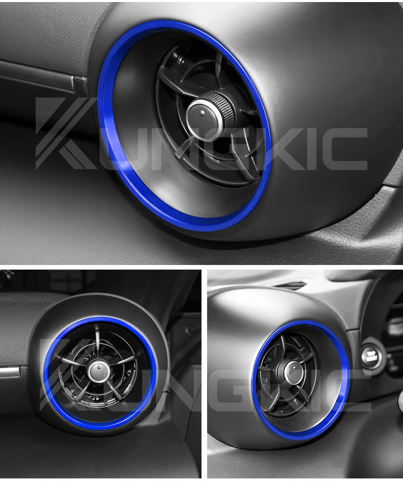 Für Subaru BRZ/Toyota GR86 2021 2022 2023 2024 AC-Lüftungsabdeckung, Innen- und Außenring, Ersatzzubehör – Detail 5
