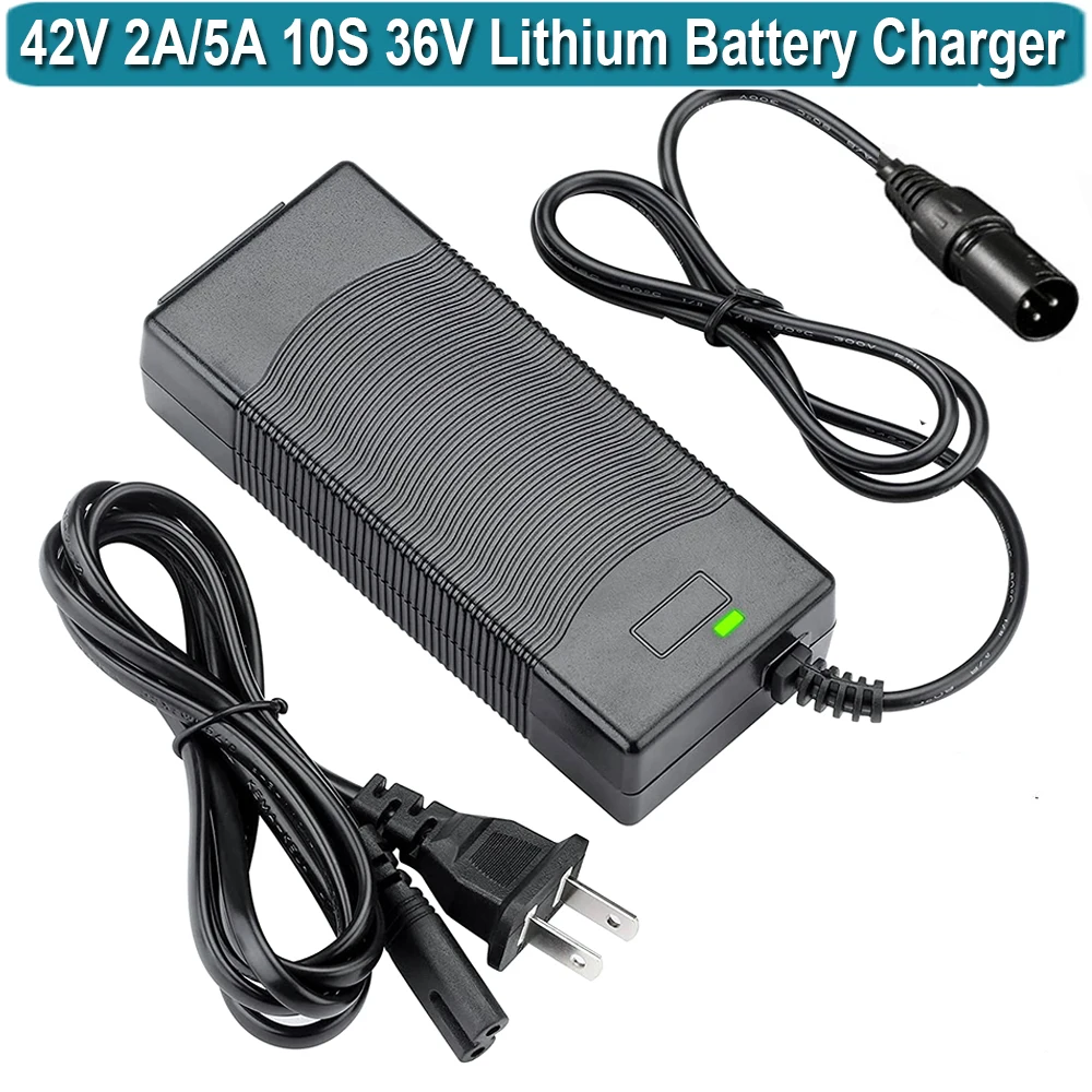 42V 2A Electric Bike Charger for 36V Lithium Battery E300 Mini Dirt MX650 650 Battery Charger 10 Series Razor MX500, MX650