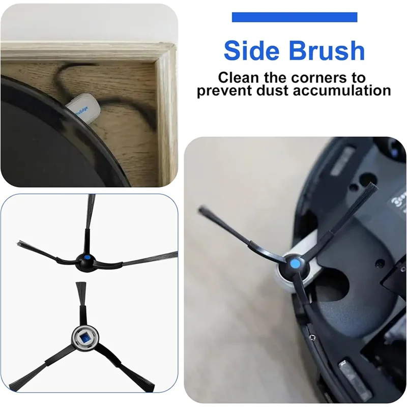 

【Flash-Deal!】10 Pcs Replacement Parts For ECOVACS DEEBOT X8 PRO Omni Vacuum Cleaner–Main Brush , HEPA Filters , Dust Bags , Side