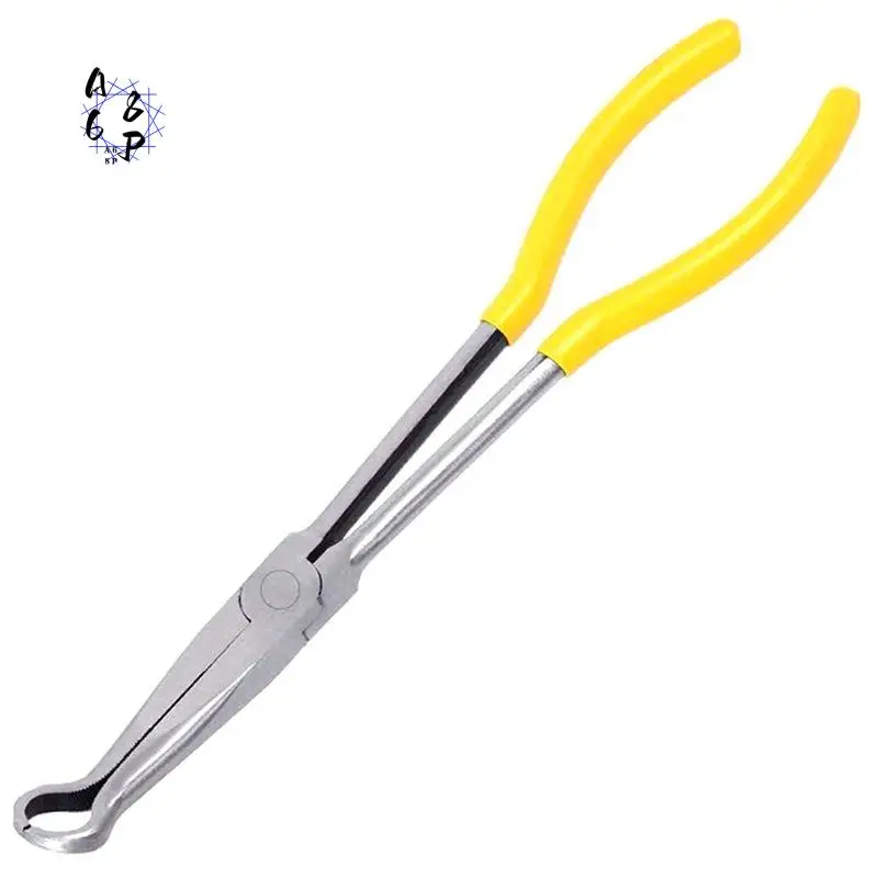 A68P-"11"" Premium Long Reach Spark Plug Pliers - Secure Ring Nose Design, Non-Slip Handles, Engine Maintenance Tool