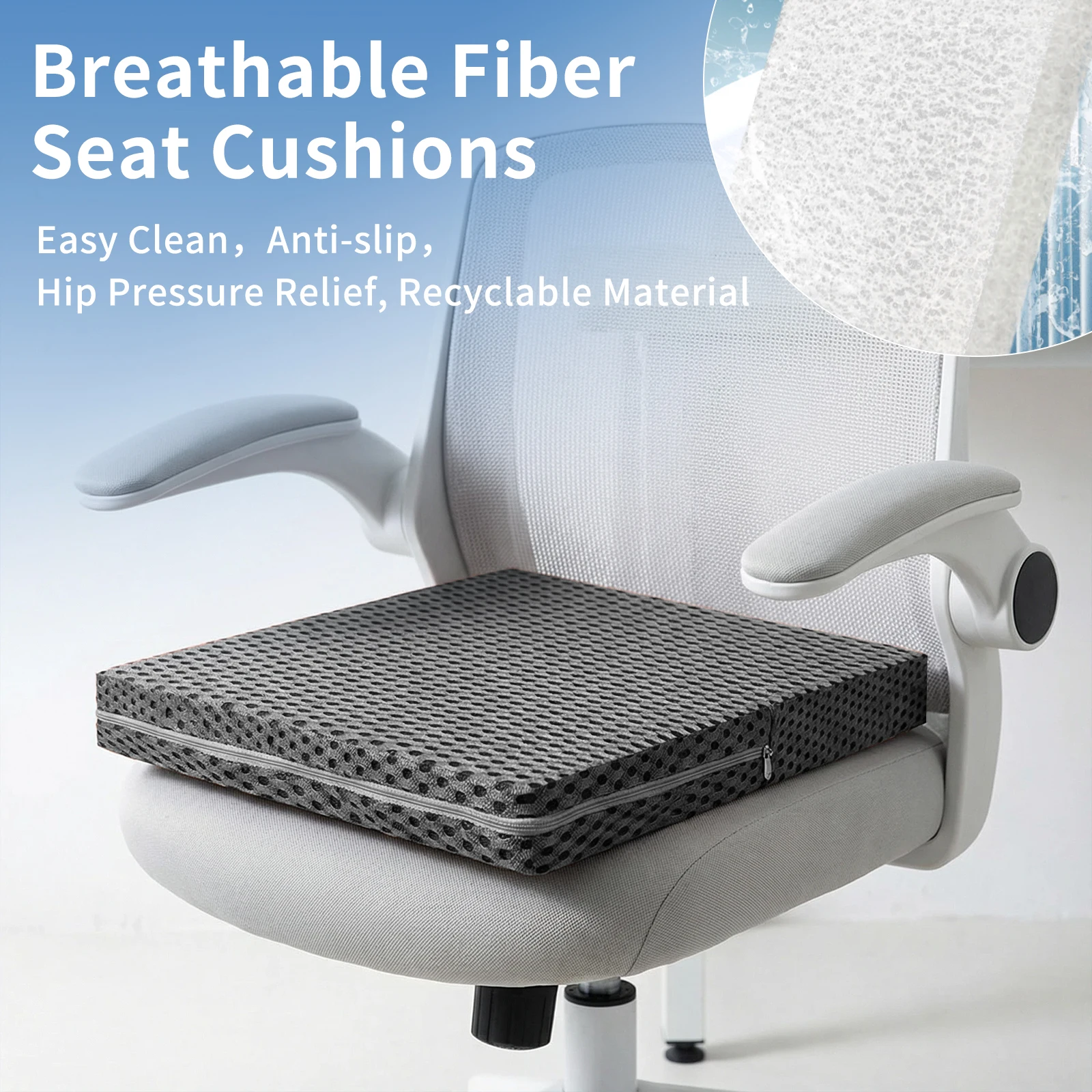 

Подушка для сиденья LASO: для облегчения боли в копчике, при ишиасе и болях в спине, комфортная, для офисного кресла, инвалидной коляски, нескользящая, дышащая, из фиброволокна