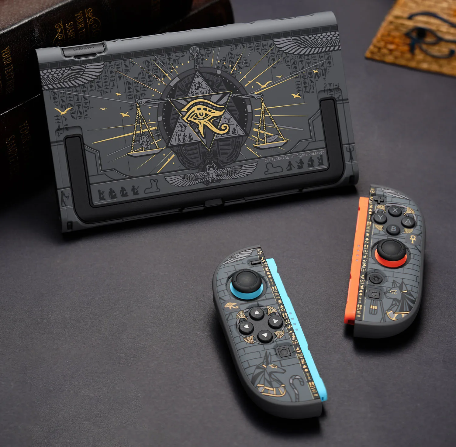 Anubis Matte Hard Front Back Cover Full Crystal Shell Protector für Nintendo Switch 2/NS Oled Joycon Controller Schutzhülle