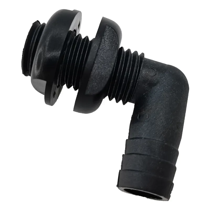 for 90 Degree Marine Drain Bilge Drain Yacht Sewage Outlet Right Angle Black Fitting for Boat Ship