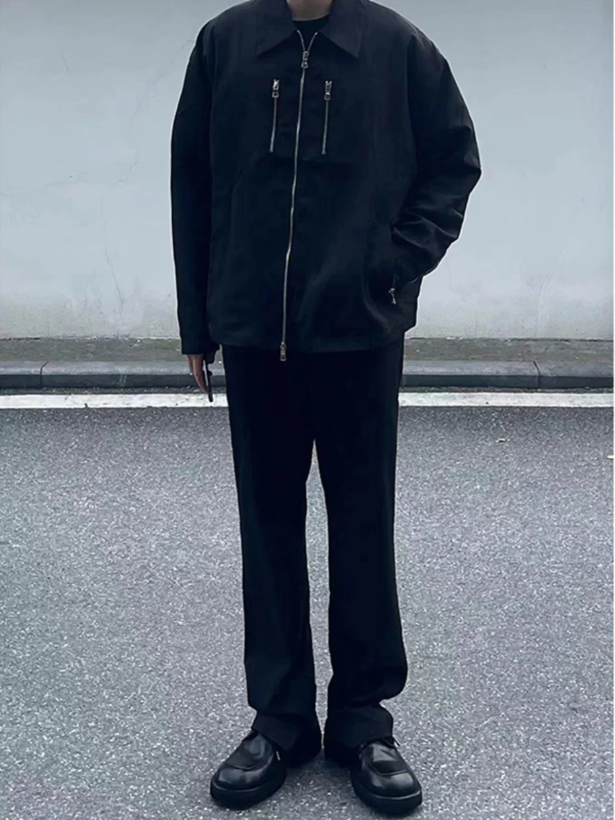 

American Sle Ice Silk Men's Casual Pants Summer High Waist Straight Leg Design Sensation Micro Flared Drapey Comfortable