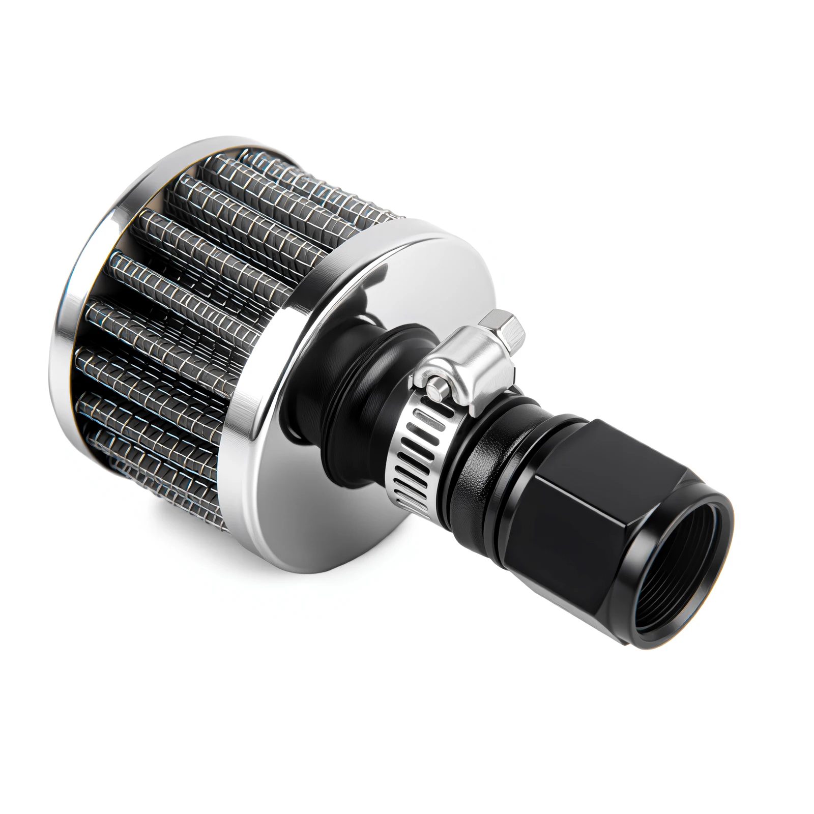 Universal AN6/8/10 Motorcycle Cold Air Intake Filter Kit Breather with Push on Hose Ends Straight