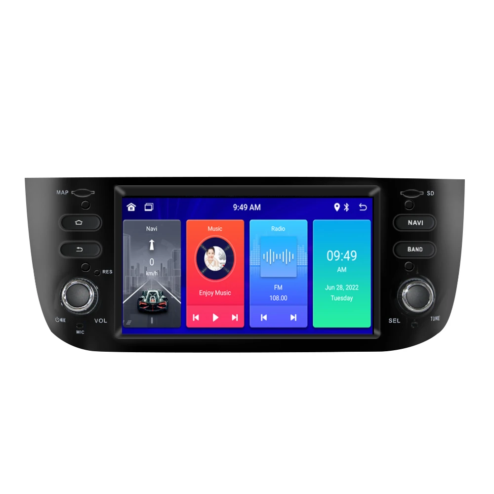 

STLFApples Wireless Carplay Android Auto Car Stereo Autoradio for Fiat Punto Linea EVO Fiat Punto Linea EVO Audiso Player Screen