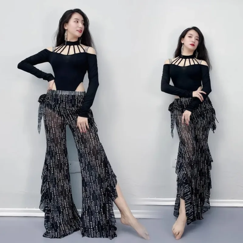 

Belly dance training suit new set for spring and summer long sleeved Eastern dance clothing high-end high-end pants fashion