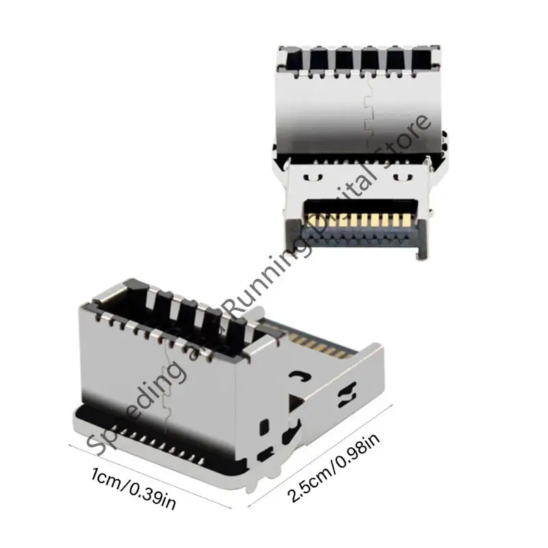 Q39D USB3.1 Bộ điều hợp góc phải 10Gbps Loại E để loại C đầu nối C cho các bản dựng bo mạch chủ PC