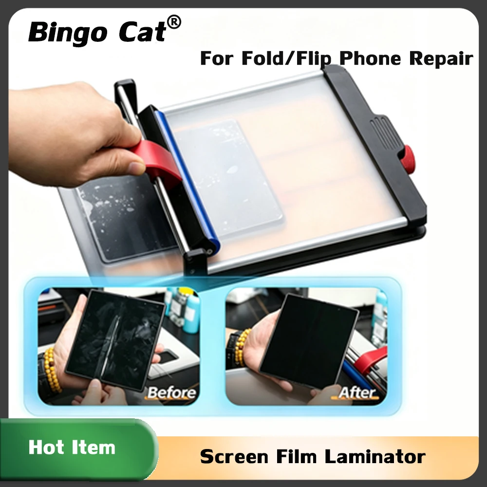 YCS Fold Screen Film Laminator No bubble Back Problem Film Machine Tool For Samsung Z Fold 5/6/7/8 For Hauwei Flip Screen Film