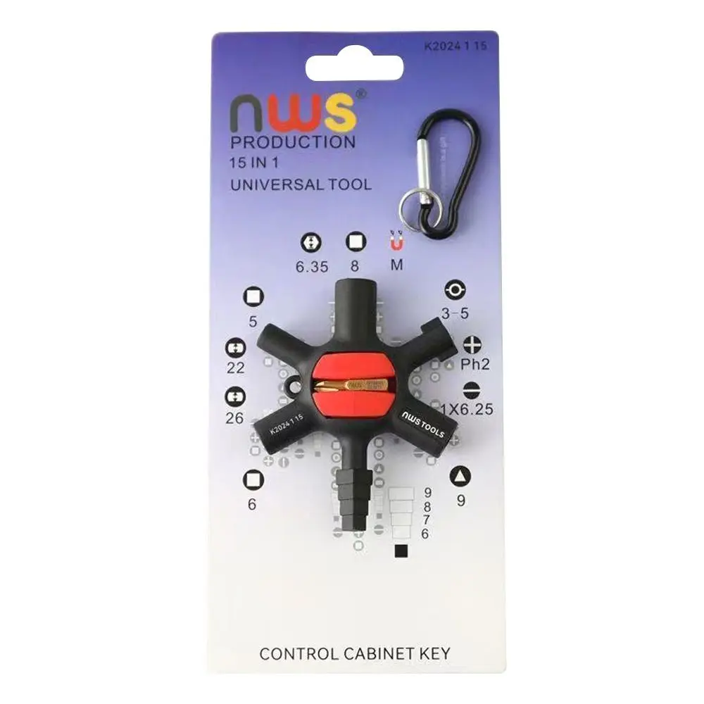 9 in 1 Distribution Cabinet Key Wrench High Torque Universal Electrical Key Wrench Electrical Specialized Power Utility Wrench