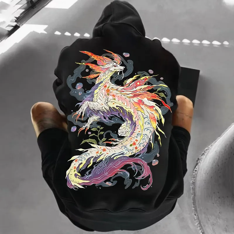 بوكيمون الحبر الفن طباعة هوديي للرجال والنساء 2025 الخريف/الشتاء جديد Y2K Harajuku حجم كبير بلوزة غير رسمية كبيرة الحجم