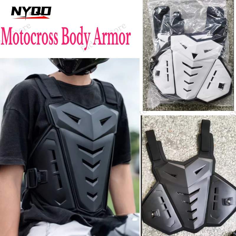 Motocross Body Armor Motorcycle Jacket Motocross Moto Vest Back Chest Protector Off-Road Dirt Bike Protective Gear