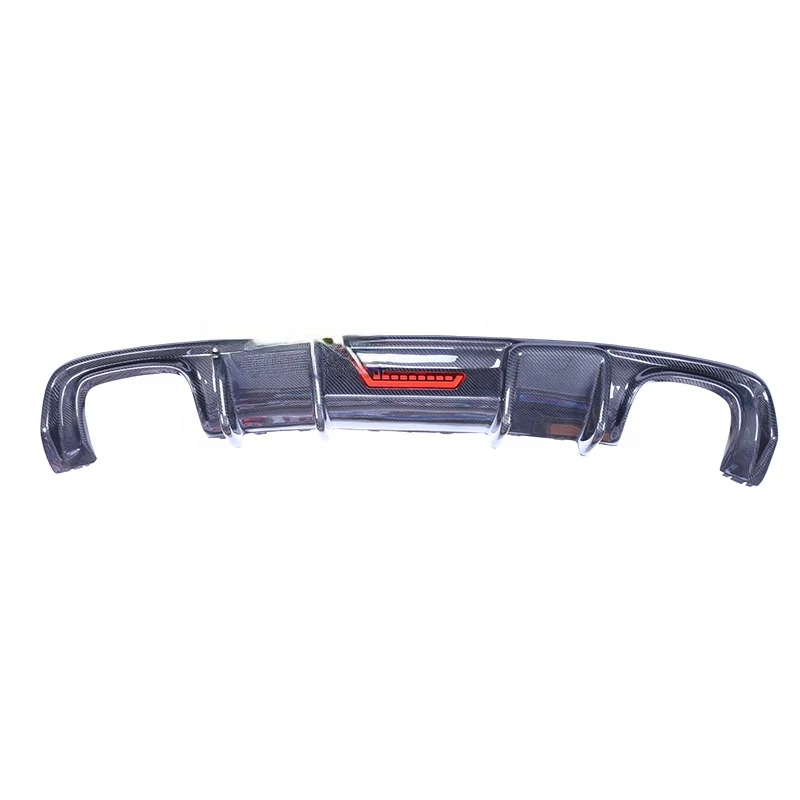 High Quality Carbon Fiber Rear Bumper Diffuser Lip Racing Exterior Modification Accessories Fit For Compact Luxury Sedan 8V 2013