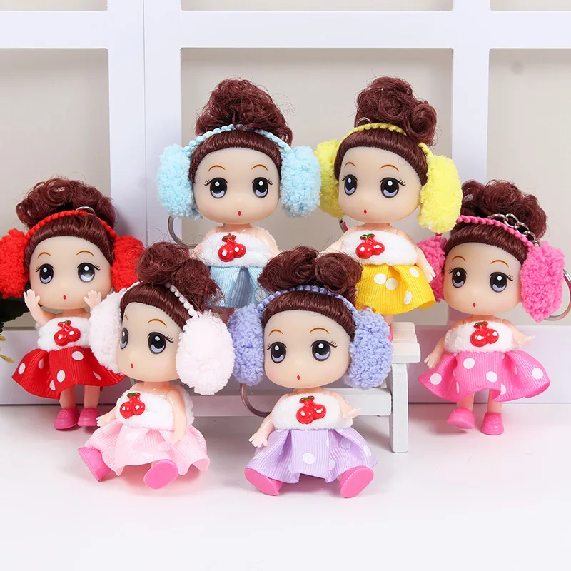 Creative 9CM Movable Joint Doll Dress Up DIY Toys Gift Bag Pendant Vinyl Figure Creative Decorative Collectible Gift For Girls