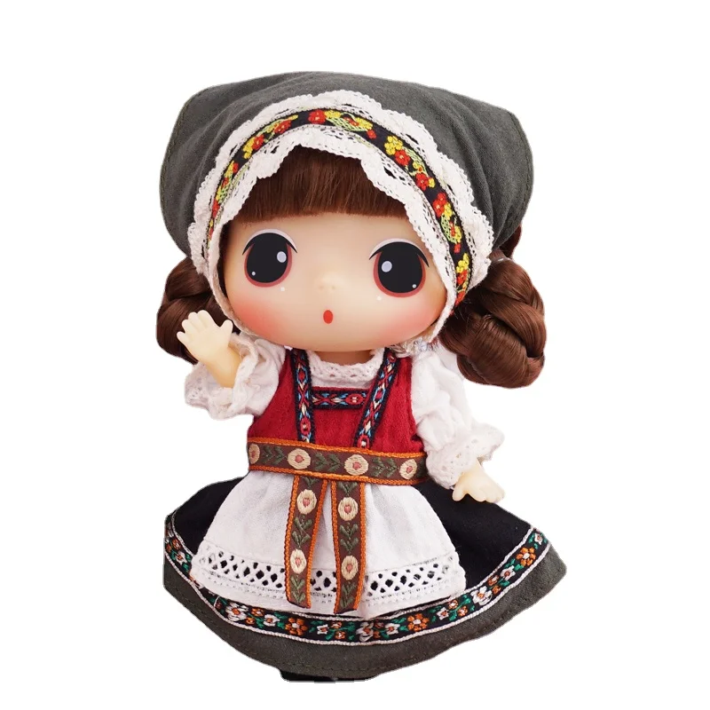 ddung ddung 18cm doll ethnic doll girl cute hand-made doll toy gift