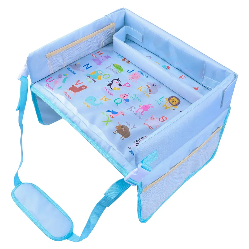 Car Baby Safety Seat Tray Children's Car Storage Dining Table Multi-functional Waterproof Small Table Trolley Dinner Plate