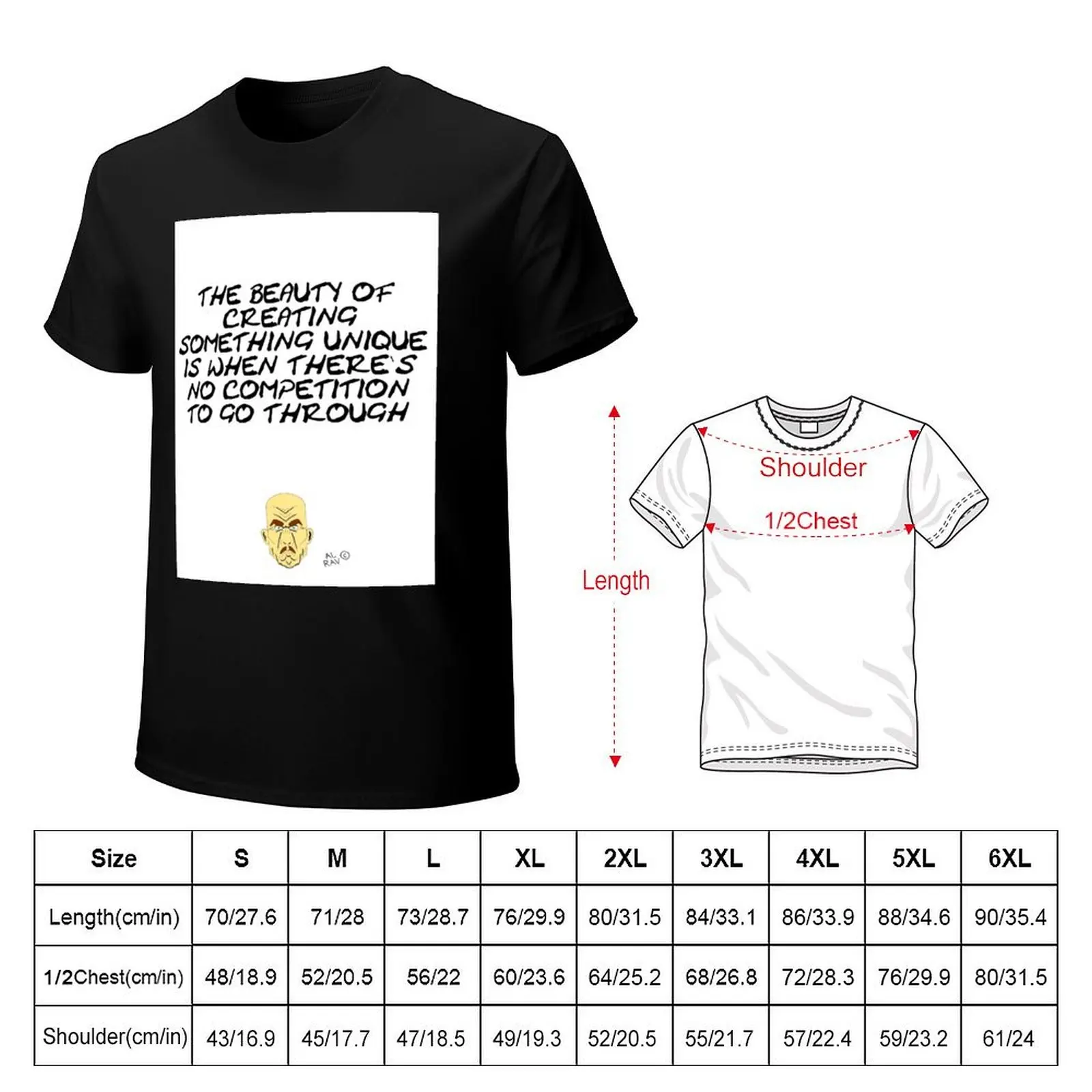 Mr. Frustrated Mustached: inspiring quote 48B (English) T-Shirt Casual Lightweight Short Sleeve Top