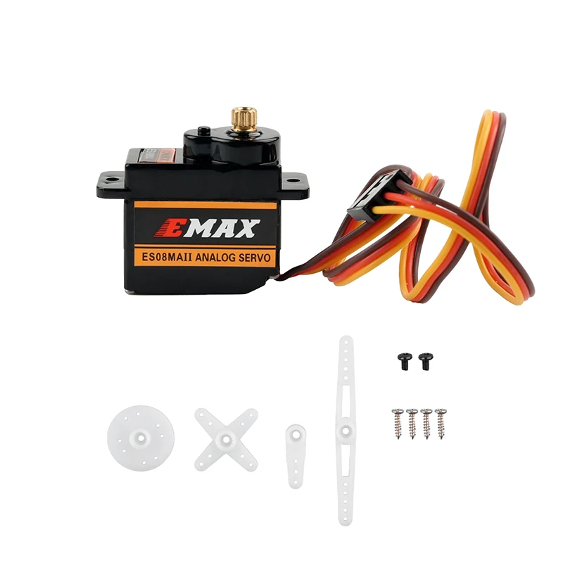 ES08MA II 9g Micro Analog Servo Metal Gear Motor High Speed 4.8V-6V for Fixed Wing RC Airplane Model Vehicle Spare Accessories
