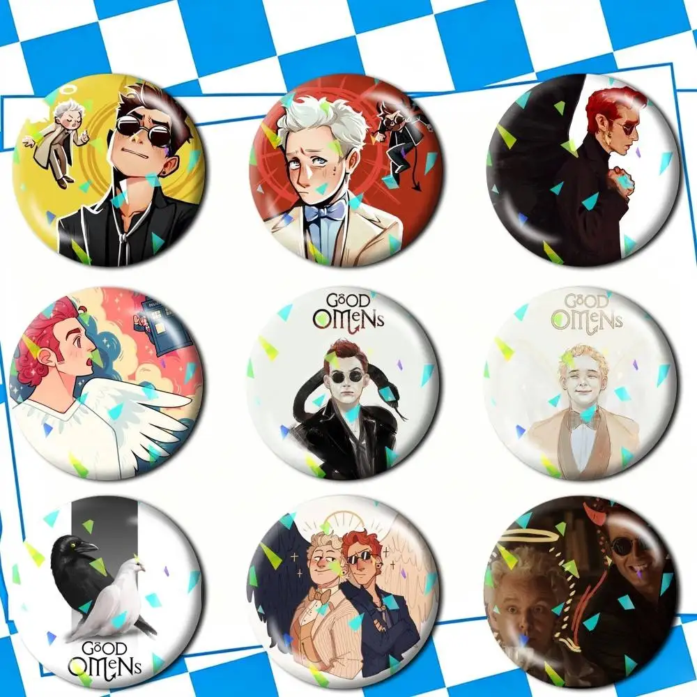 

FanArt Good OmenS Brooches Badge Pins Backpack Hat Accessories Friend Gift Creative Accessories