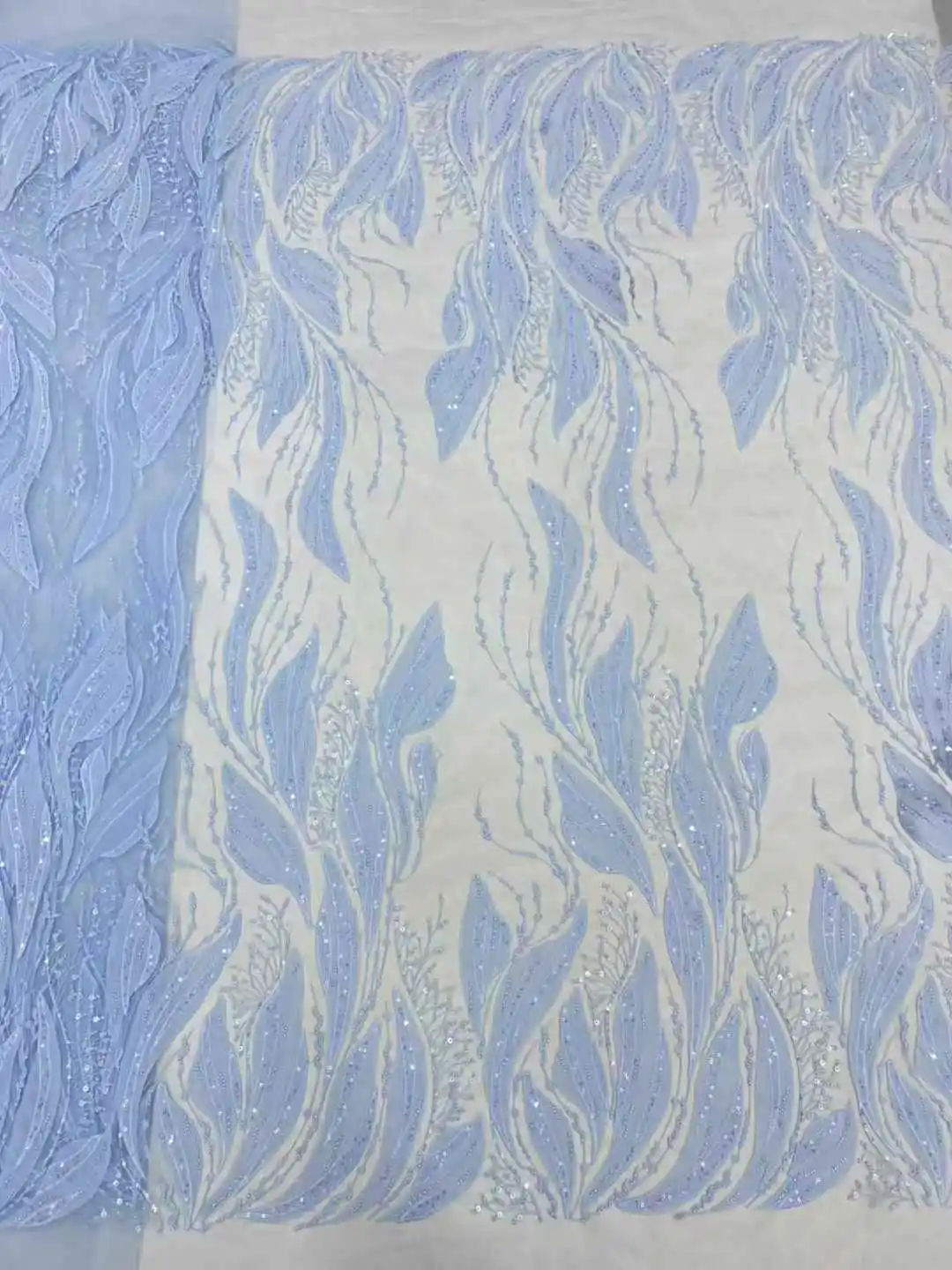 

African Chiffon Lace Fabric 2025 High Quality Lace Material White Nigerian French Lace Fabric for Women Wedding Party 5 Yards