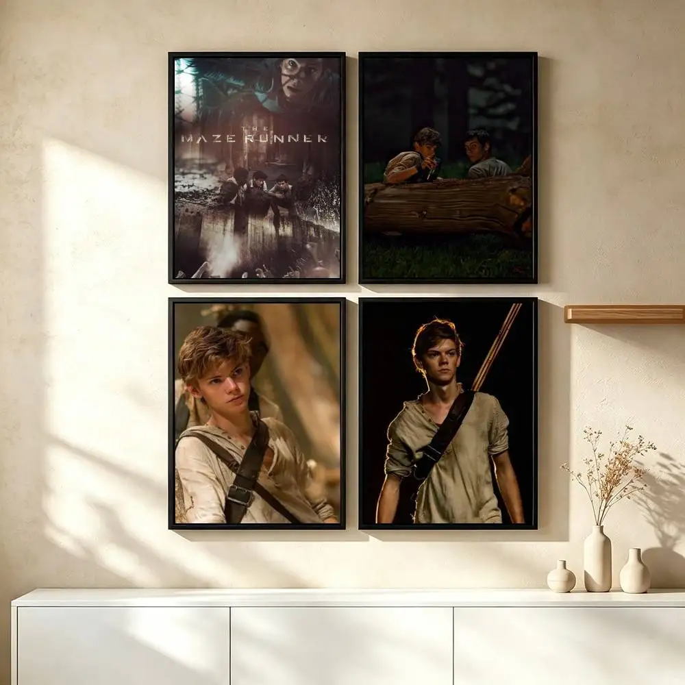 T-The Maze Runner Sci-Fi Movie  Poster Waterproof Wall Art Sticker For Bar Living Room Vintage Decor High Quality Print Gift