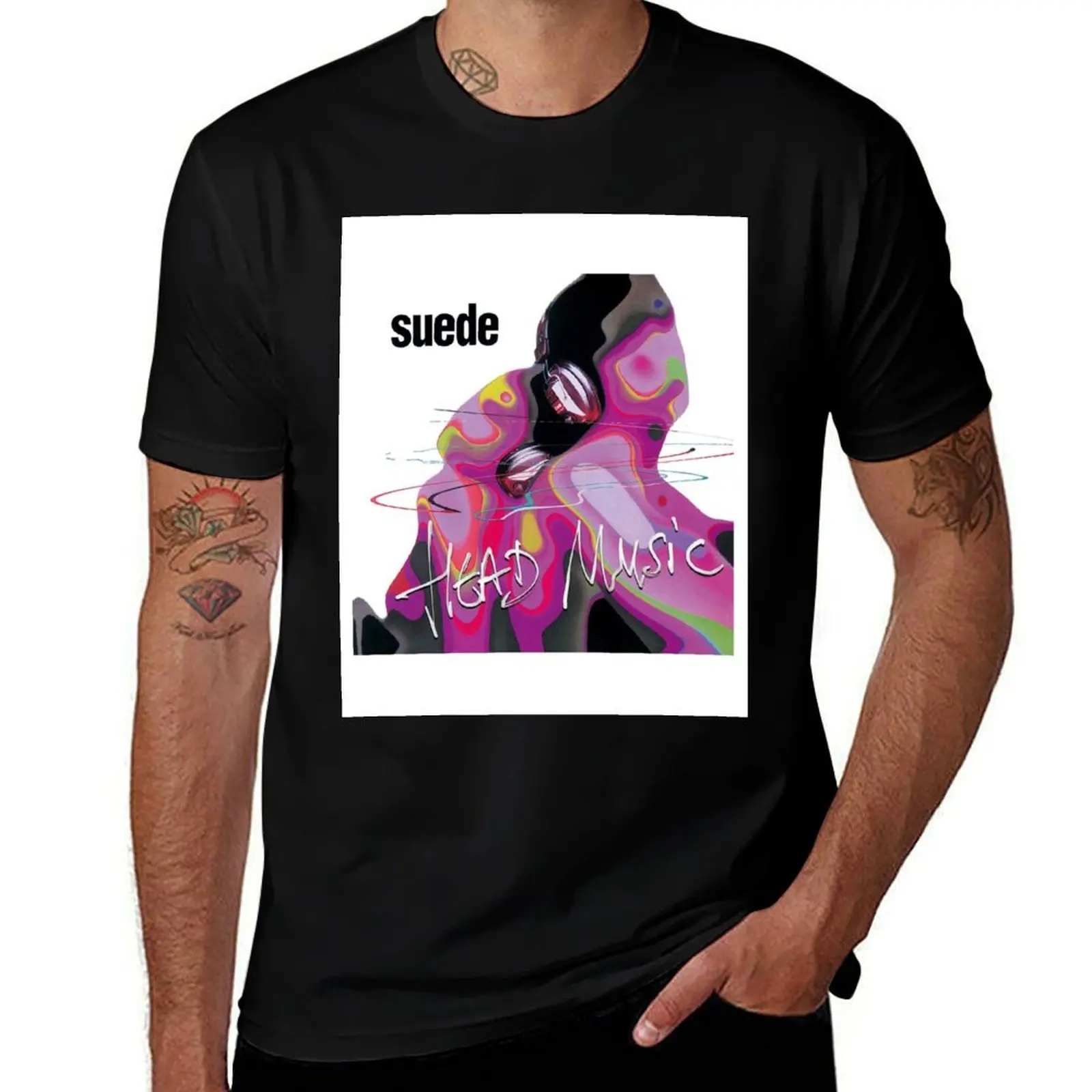 

Футболка с музыкой на голову, незаменимая футболка, футболки для мужчин, винтажная мужская футболка с рисунком, роскошная футболка