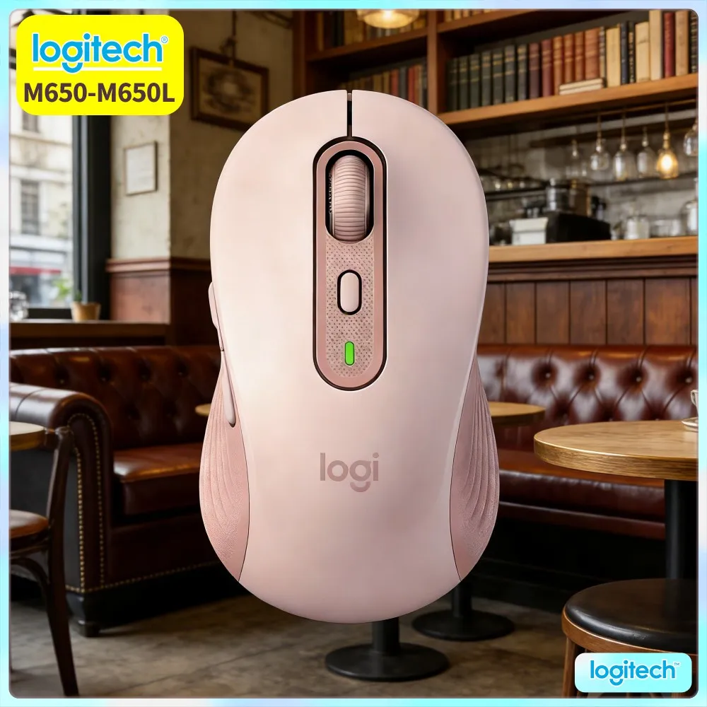 Logitech M650/M650L Ergonomic Mouse - Soft Thumb Area, Advanced Optical Tracking, 10M Range, Multi-OS Compatibility