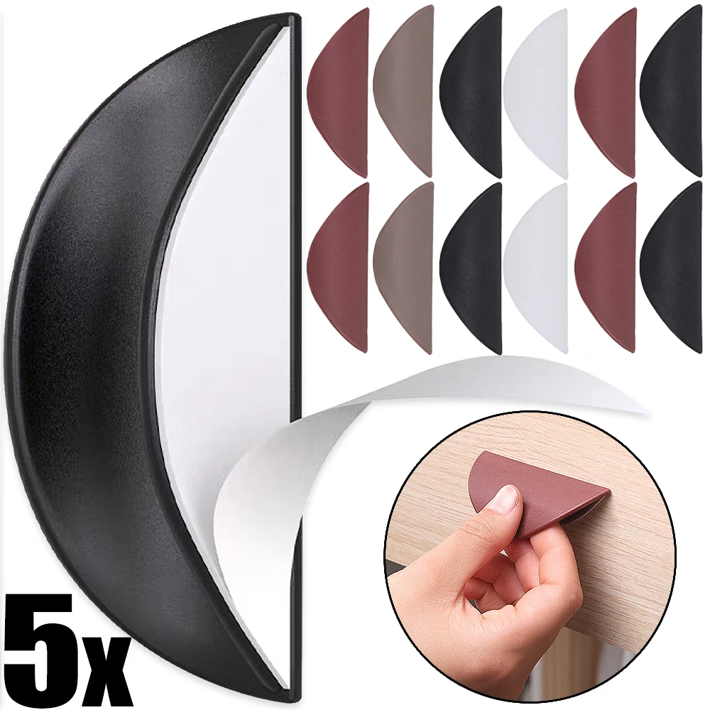 Wardrobe Door Pulls Self Adhered Furniture Drawer Knob Handle Home Bathroom Kitchen Window Long Cabinet Closet Knob White Black