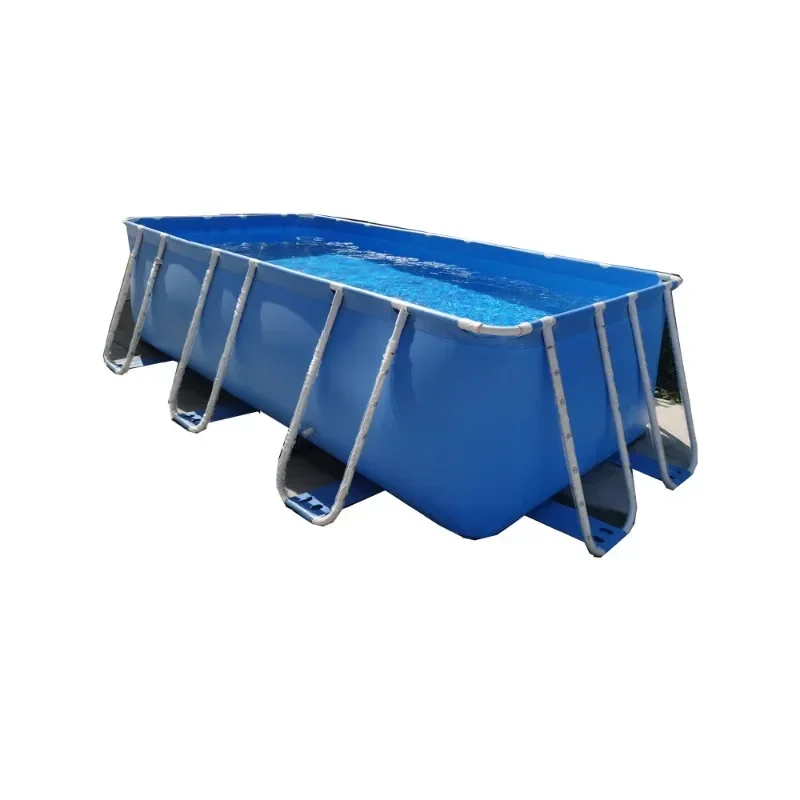 Eco-Friendly Thickened PVC Foldable Above Ground Family Swimming Frame Pool With Ladder